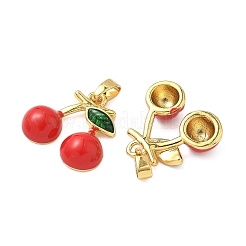 Brass Enamel Pendants&nbsp;KK-B139-15G