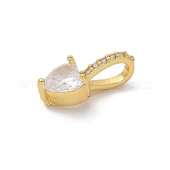 Brass Micro Pave Cubic Zirconia Pendants&nbsp;KK-U050-13G-02