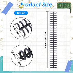 Plastic Loose Leaf Book Binder Hinged Rings&nbsp;LS-AJEW-WH20020-021
