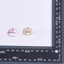 24Pcs 8 Styles Alloy Enamel Pendant Cute Print Cat Head Pendant DIY Necklace Bracelet Pendant Earring Accessories&nbsp;JX584A