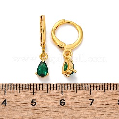 Brass Teardrop Hoop Earrings&nbsp;EJEW-D288-19G