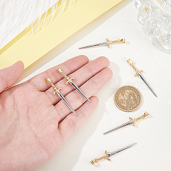 6Pcs Rack Plating Brass Pendants&nbsp;KK-GA0002-15