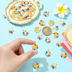 30Pcs 5 Styles Alloy Enamel Pendants&nbsp;ENAM-YW0005-35