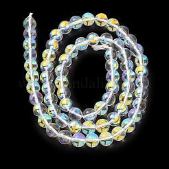 Transparent Electroplate Glass Beads Strands&nbsp;GLAA-T032-T6mm-C18