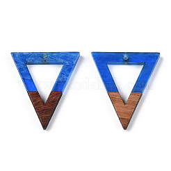 Transparent Resin & Walnut Wood Pendants&nbsp;RESI-ZX017-32