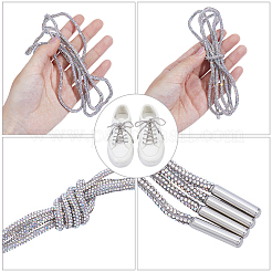 Rubber Rhinestone Shoelaces&nbsp;AJEW-WH0752-498B