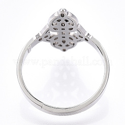 Non-Tarnish 304 Stainless Steel Sailor's Knot Adjustable Ring&nbsp;RJEW-T027-01P