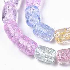 Transparent Crackle Glass Beads&nbsp;GLAA-S192-002