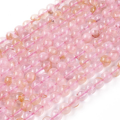 Natural Rose Quartz Beads Strands&nbsp;G-F591-04-10mm