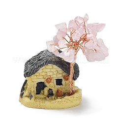 Resin & Natural Rose Quartz Model Ornament&nbsp;DJEW-Z001-01E