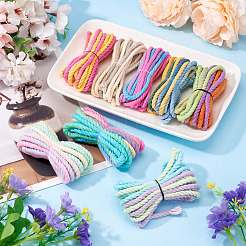 8 Bags 8 Colors 3-Ply Round Cotton Twisted Cord&nbsp;OCOR-TA0003-82B