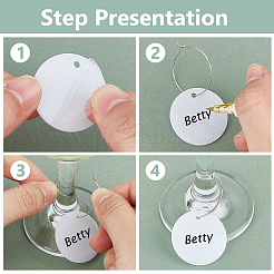 50Pcs Acrylic Round Sheet Pendants&nbsp;DIY-BC0014-03A