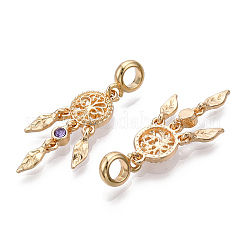 Rack Plating Alloy European Dangle Charms&nbsp;MPDL-N039-063G