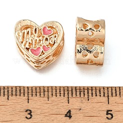 Rack Plating Alloy Enamel European Beads&nbsp;PALLOY-A009-25G