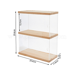 2-Tier Transparent Acrylic Minifigures Display Case&nbsp;ODIS-WH0043-24B
