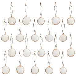 20Pcs Electroplate Sea Shell Pendant Decorations&nbsp;HJEW-BM00068