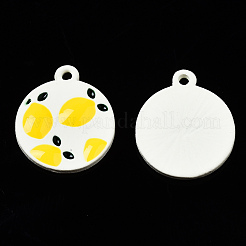 Spray Painted Alloy Pendants&nbsp;PALLOY-Q434-006-NR