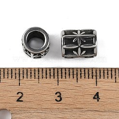 304 Stainless Steel European Beads&nbsp;STAS-C108-09A-AS
