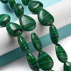 Synthetic Malachite Dyed Beads Strands&nbsp;G-P528-L07-01
