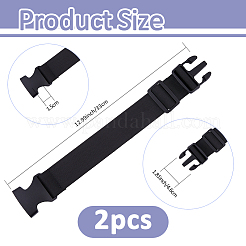 2Pcs Nylon & Plastic Extension Strap for Outdoor&nbsp;AJEW-FH0006-05