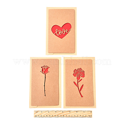 3 Sets Kraft Paper Greeting Cards&nbsp;AJEW-FS0001-27C