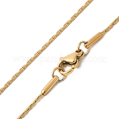 304 Stainless Steel Boston Chain Necklaces&nbsp;STAS-O053-16G