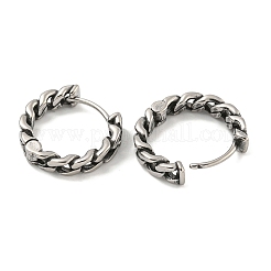 316 Surgical Stainless Steel Hoop Earrings for Women and Men&nbsp;EJEW-D096-15B-AS