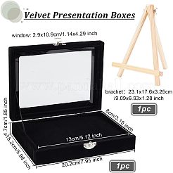 Rectangle Velvet Presentation Boxes for Brooch Badge Storage and Display&nbsp;CON-WH0095-05