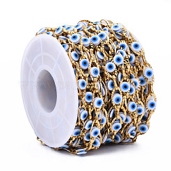 Ion Plating(IP) 304 Stainless Steel Textured Oval Cable Chains&nbsp;CHS-T003-33G-01