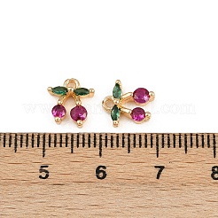 Brass Micro Pave Cubic Zirconia Pendants&nbsp;KK-C115-03E-04G