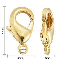 Brass Lobster Claw Clasps&nbsp;KK-901-G-NF