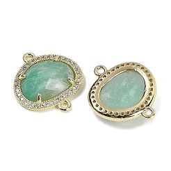 Natural Amazonite Faceted Oval Links&nbsp;G-B126-01G-17