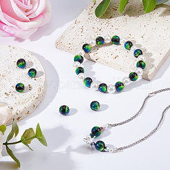 20Pcs Luminous Crackle Glass Beads&nbsp;GLAA-FH0001-89D