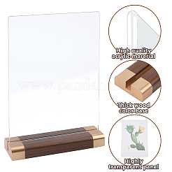4Pcs Rectangle Acrylic Table Card Holder&nbsp;AJEW-AR0005-27B