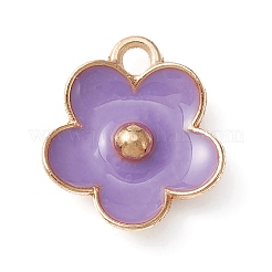 Light Gold Plated Alloy Enamel Pendants&nbsp;ENAM-YW0002-20D