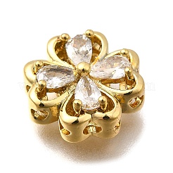 Brass Pave Cubic Zirconia Multi-strand Links&nbsp;KK-F913-08G-02