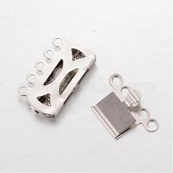 Tarnish Resistant Rectangle 304 Stainless Steel Box Clasps&nbsp;STAS-L183-01