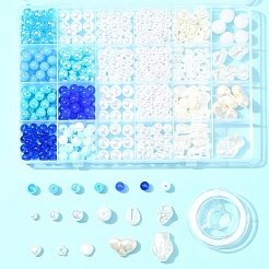 DIY Round Acrylic & ABS Plastic Imitation Pearl Beads Bracelets Jewelry Making Kits&nbsp;DIY-FS0007-41