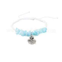 Tibetan Style Alloy Ocean Theme Charm Bracelet&nbsp;BJEW-JB09891