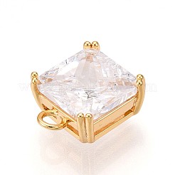 Brass Micro Pave Cubic Zirconia Charms&nbsp;KK-N261-24A-G