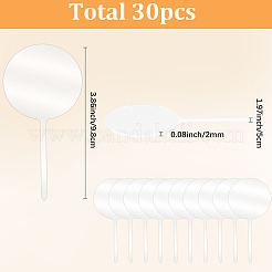 30Pcs Round Acrylic Cake Toppers&nbsp;OFST-SC0001-01