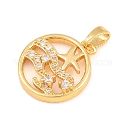 Summer Brass Micro Pave Cubic Zirconia Pendants&nbsp;CU-CBA9B49-06F-G