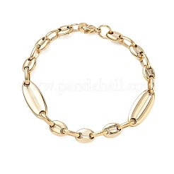 304 Stainless Steel Coffee Bean Chain Bracelets&nbsp;SA-CBA2696-07G