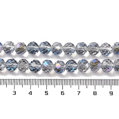 Half Rainbow Plated Electroplate Beads Strands&nbsp;EGLA-H104-08A-HR01