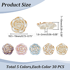150Pcs 5 Colors Transparent Acrylic Beads&nbsp;FIND-WR0011-40