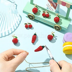 8Pcs 4 Styles Polymer Clay Rhinestone Pendants&nbsp;CLAY-CJ0002-11