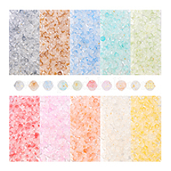 10 Bags 10 Colors Bicone Transparent Glass Beads&nbsp;GLAA-PH0004-15