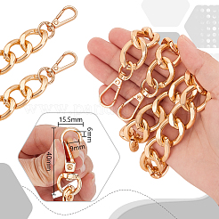 Aluminum Curb Chain Bag Handles&nbsp;LS-FIND-WH0139-487KCG