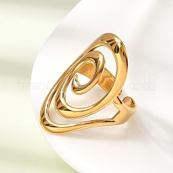 304 Stainless Steel Cuff Open Rings for Women&nbsp;RJEW-L342-05G