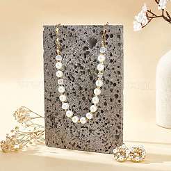 Rectangle Natural Poriferous Marble Ornaments&nbsp;DJEW-WH0015-49A